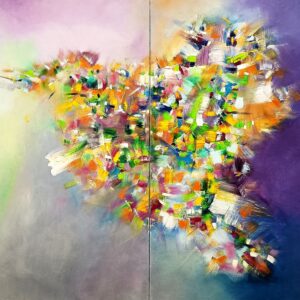 N° 103 - NOROUZ - Dyptique - Huile sur toile - 146 x 194 cm