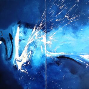 N° 93 - Diptyque - Huile sur toiles - format total 100 x 162 cm